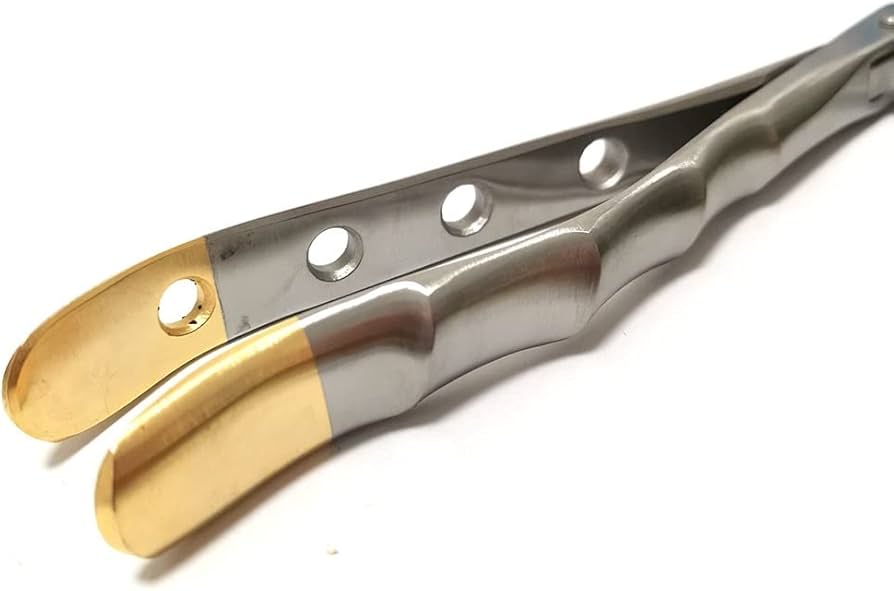 Amazon.co.jp: 歯科摘出鉗子、湾曲歯摘出鉗子上顎歯、下顎歯